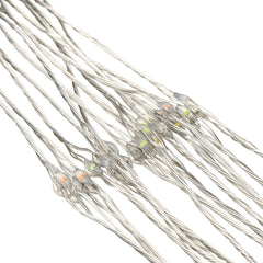 Battery Operated 198LED Dandelion Hanging String Light Silver Wire 8 Mode Dimmable Christmas Decor