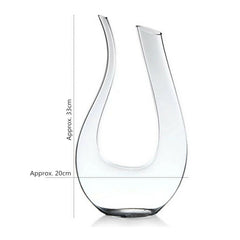 1200ml Luxurious Crystal Glass U-shaped Horn Wine Decanter Wine Pourer Red Wine Carafe Aerator