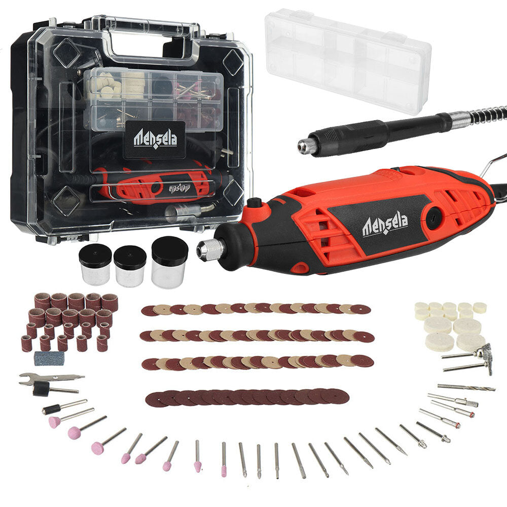 130W Rotary Tool Kit Electric Drill Mini Grinder Variable Speed with 200pcs Accessories