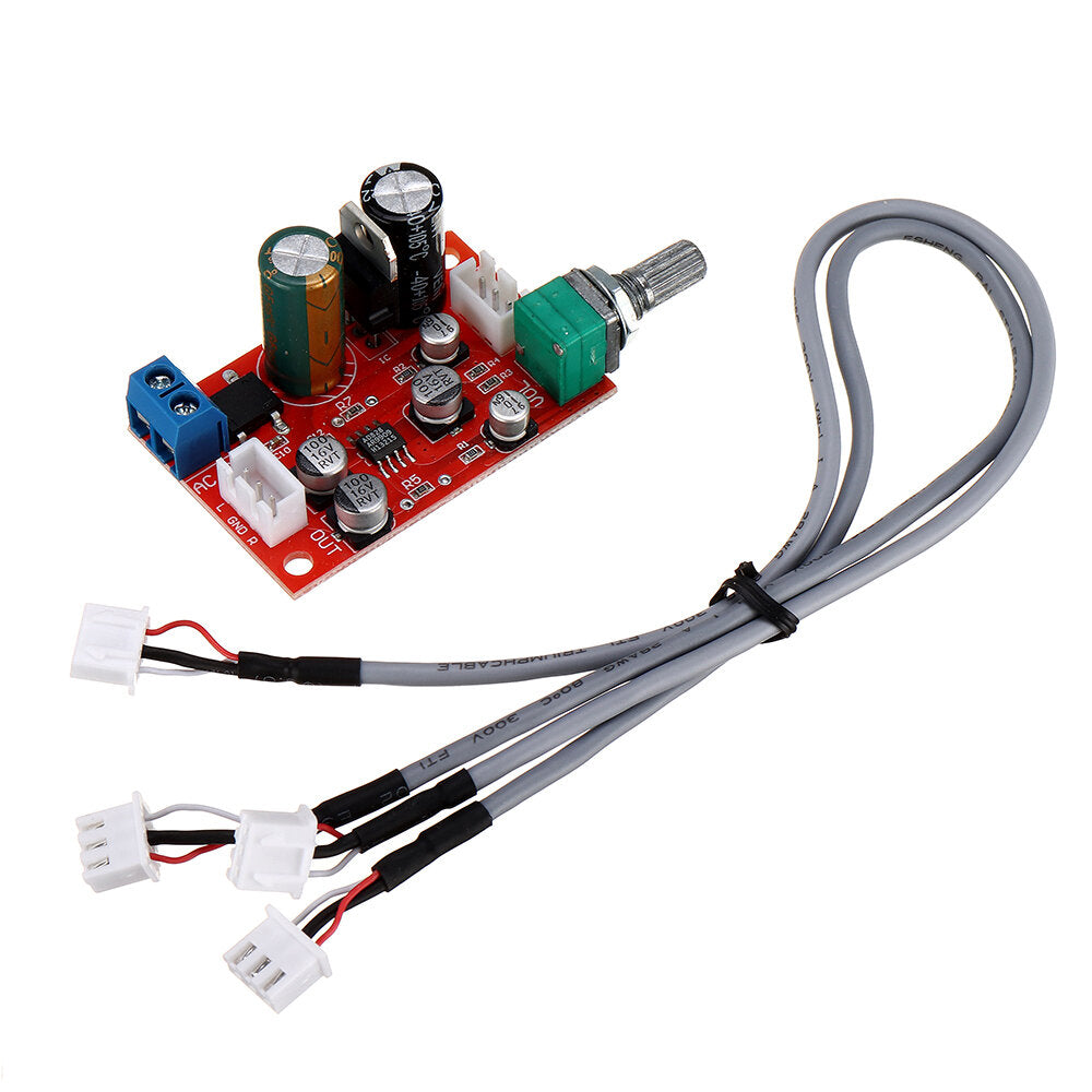Operational Amplifier Preamplifier Board Single Power Supply with Volume Potentiometer