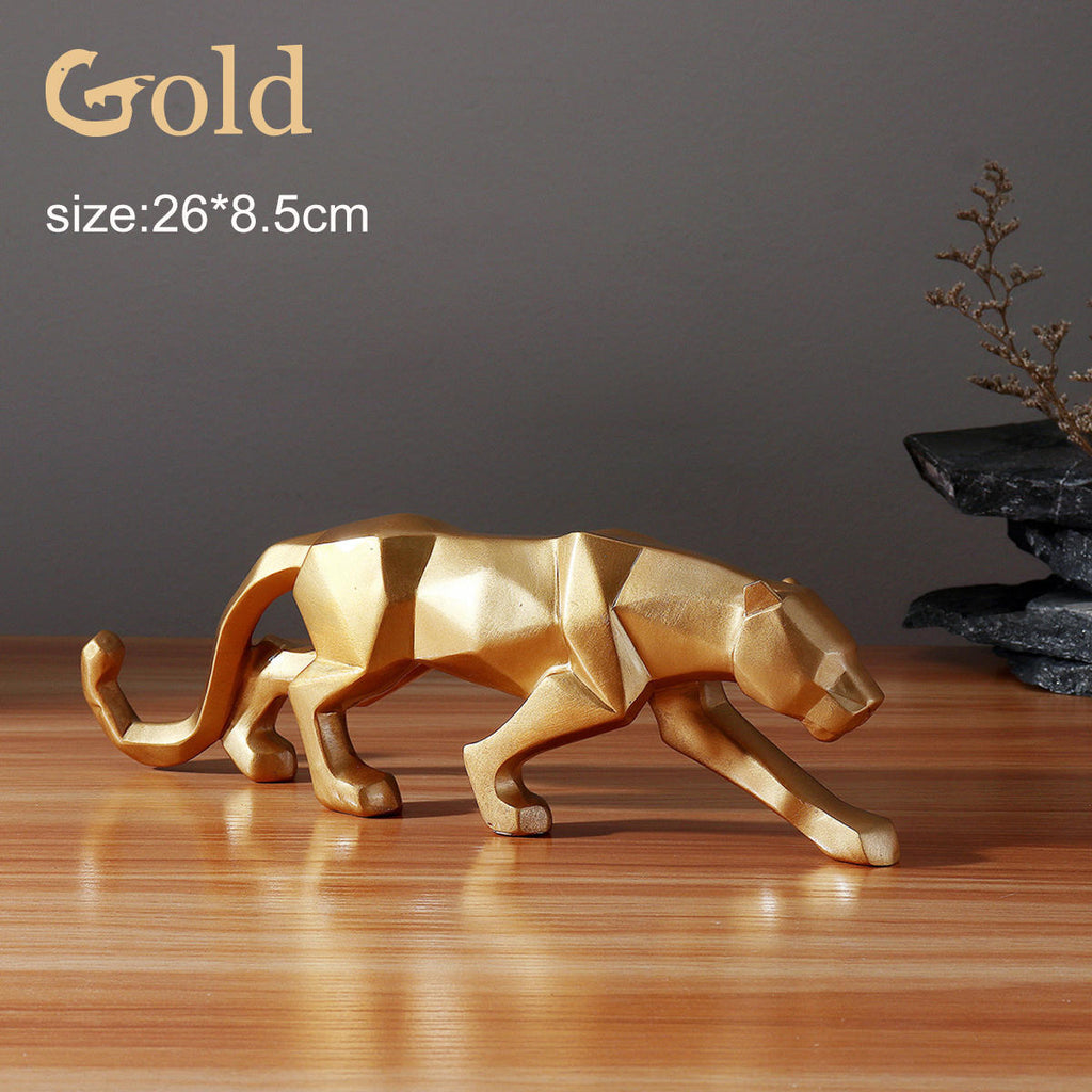 Modern Abstract Art Leopard Resin Geometric Resin Model Gift Room Decorations