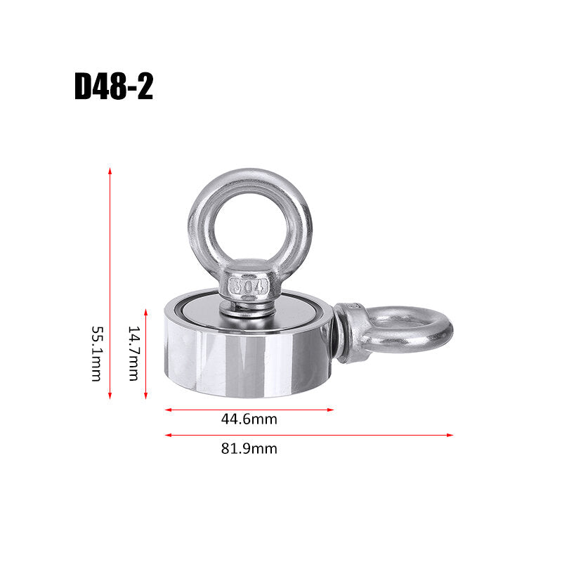 Strong Salvage Magnet Pot Fishing Magnet Deep Sea Magnetic Hook Neodymium Recovery Magnet Tool