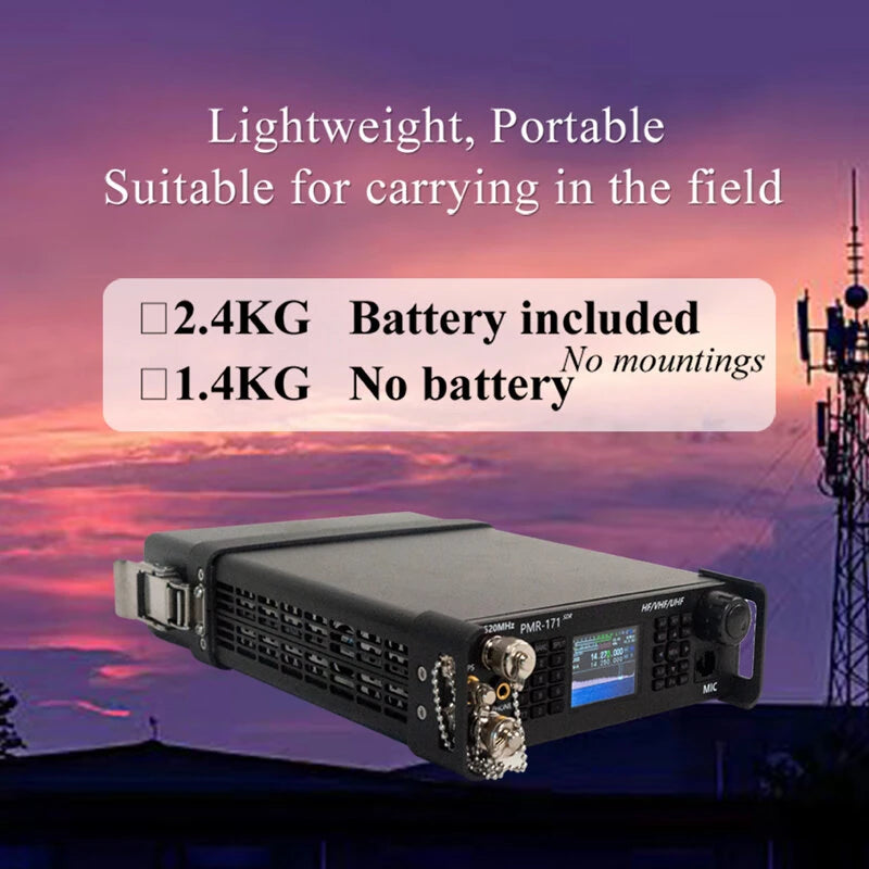100KHz-2GHz 20W Military Radio SDR Transceiver VHF UHF HF CW AM SW Mobile Radio