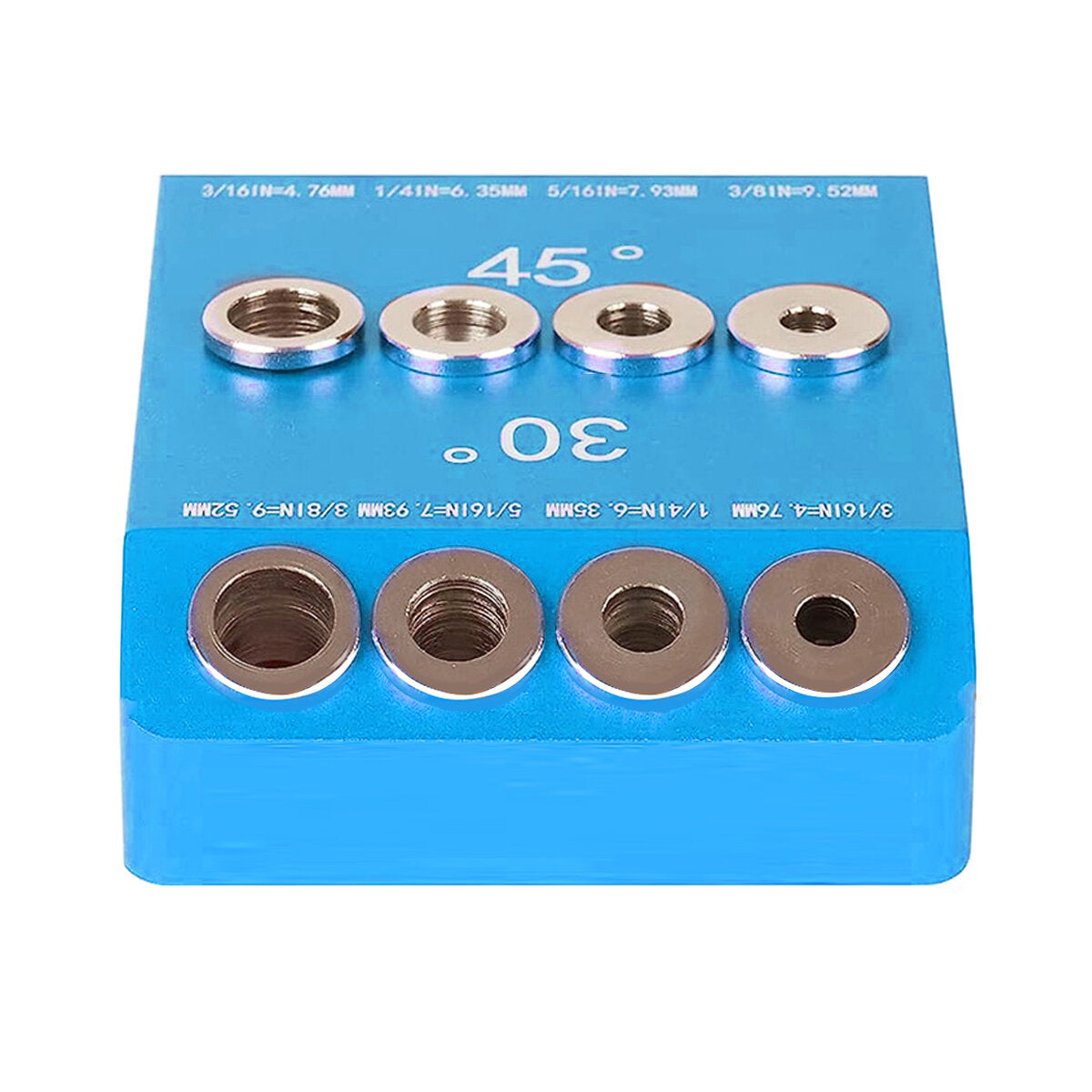 Aluminum Drill Guide for Cable Railing - 30°, 45°, 90° Angles, Multi-size Holes, Includes Titanium Drill Bits, Portable