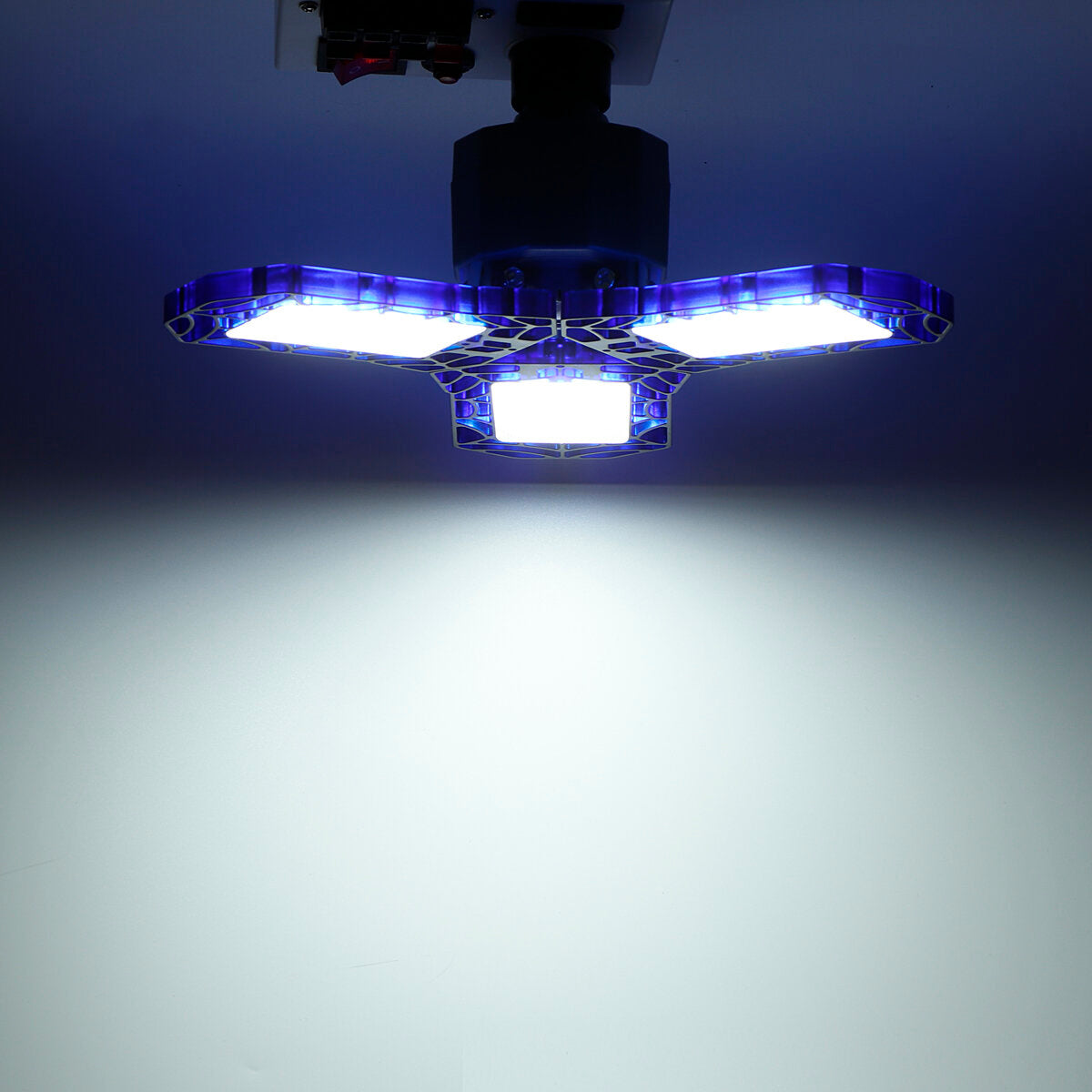 E27 60W Deformable LED Garage Light Foldable Ceiling Lighting High Bay Light Lamp AC85-265V