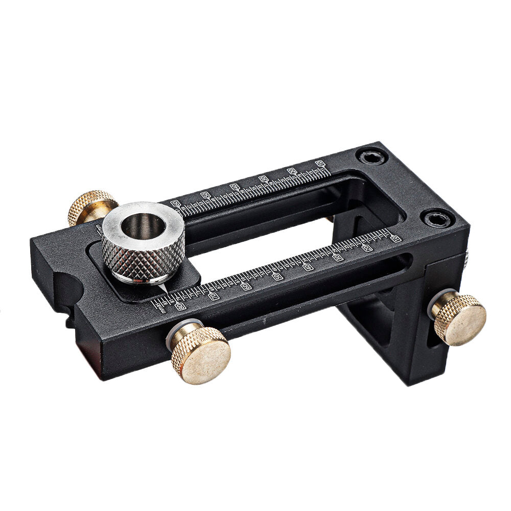 2 In 1 Adjustable Baby Bed Screw Drill Locator Kit with 4 Drill Bushings, Aluminum Alloy, Black/Silver, Precision Guide