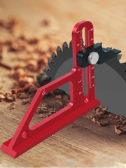 Adjustable Table Saw Depth Gauge, 0-60mm Range, Dual-Mode Scale, High Precision, Aluminum Alloy, 45-Degree Measurement