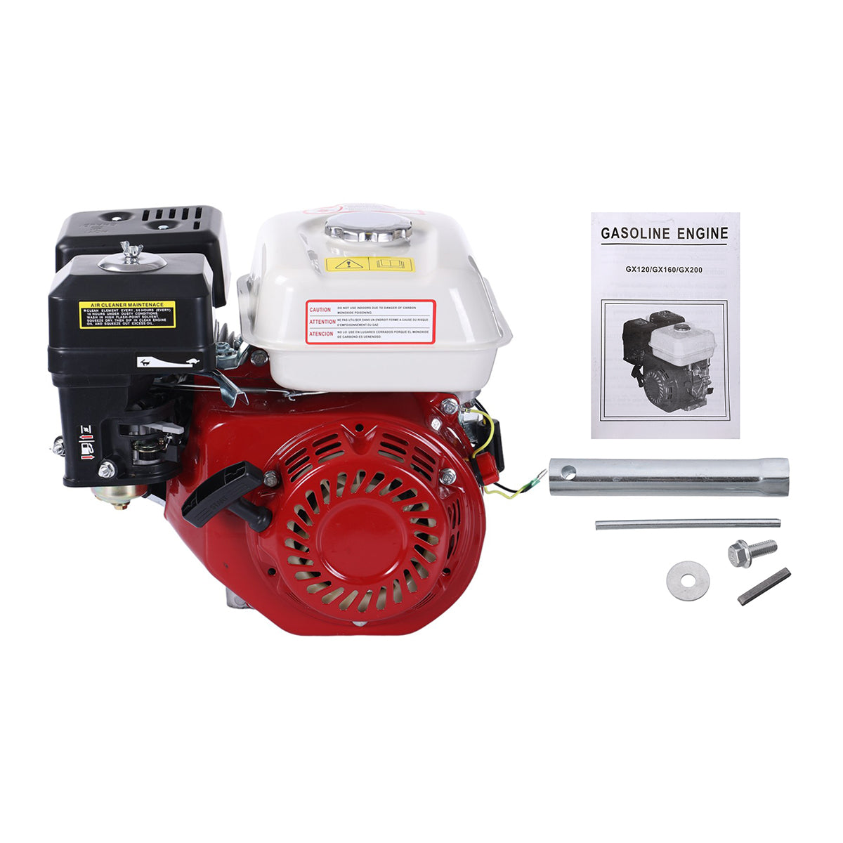 High Performance 4 Stroke Air Cooled Engine 215cc with Assembly Tools and Manual Perfect for Custom Builds