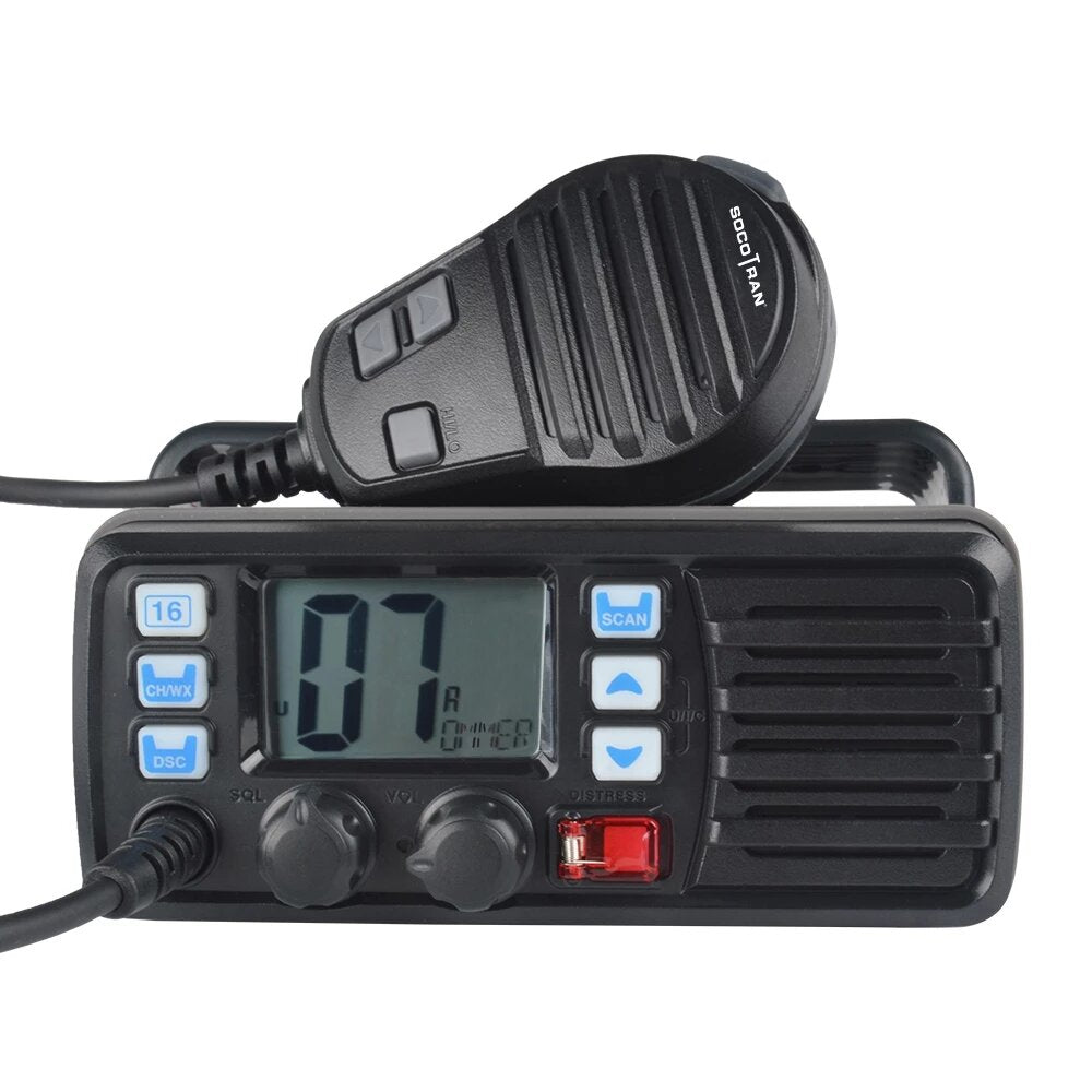 25W High Power VHF Mobile Transceiver Marine 2 Way Radio IP67 Waterproof Boat Band Walkie Talkie Sea Float Interphone