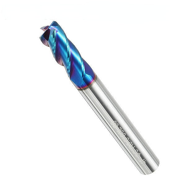4 Flutes Ball Nose Milling Cutter Tungsten Carbide NACO Coated 2R0.2-8R2.0 HRC65 End Mill End Mill