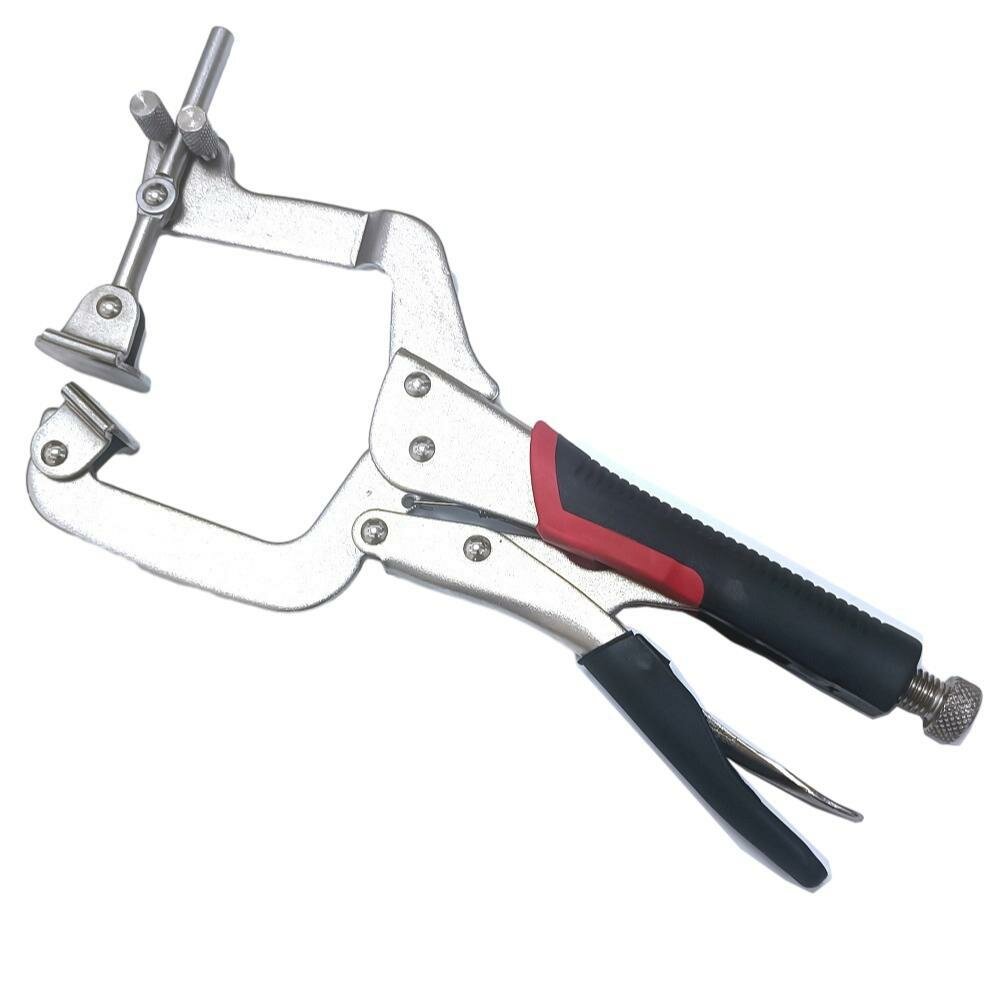 300mm Ultra-Thick Dual-Purpose Oblique Hole Clamp Pliers - Right Angle & C-Clamp, 3-1/4" Opening, Comfortable Grip