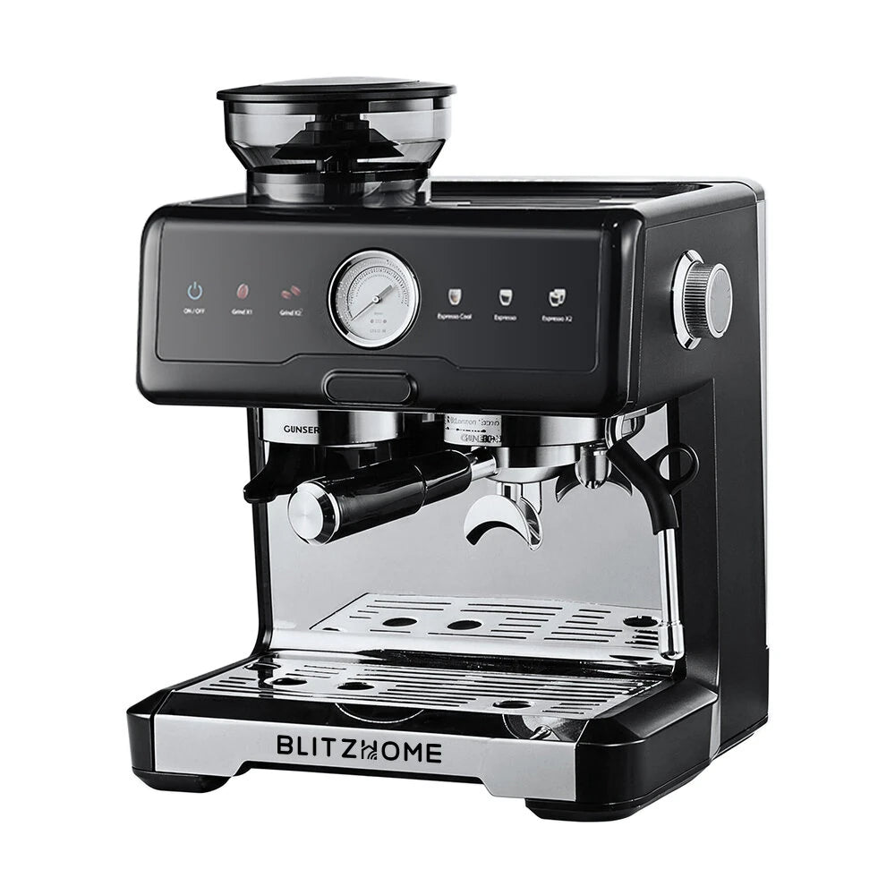 20-Bar 2200W Espresso Machine, Conical Burr Grinder, Dual Boiler & Pump, PID/NTC, Hot & Cold Brew, 58mm Portafilter & Steam Wand