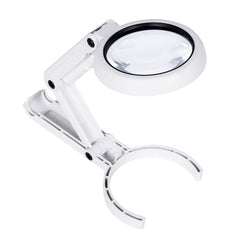 Handheld Portable Foldable Lamp Illuminated Magnifier 5X 11X Magnifying Table 8 LED Lights Loupe Magnifier Screen for Newspaper