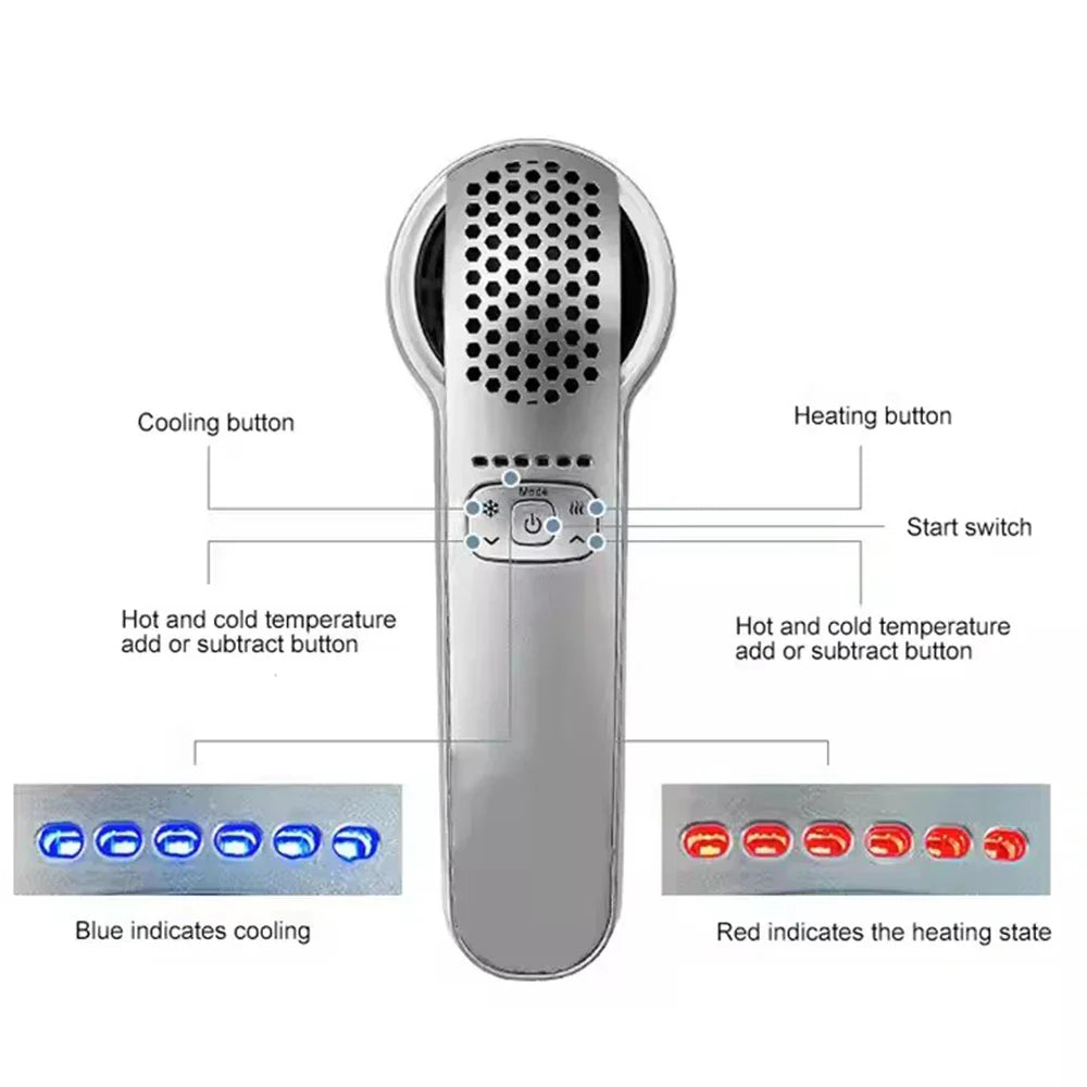 Hot Cold Hammer for Skin Rejuvenation, Tightening & Anti-Wrinkle - Dual-Therapy, Ergonomic Design, All Skin Types