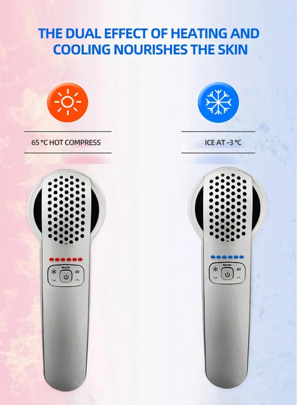 Hot Cold Hammer for Skin Rejuvenation, Tightening & Anti-Wrinkle - Dual-Therapy, Ergonomic Design, All Skin Types