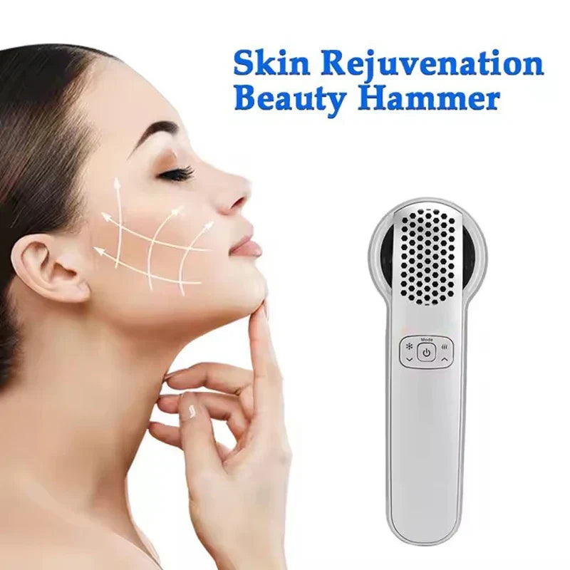 Hot Cold Hammer for Skin Rejuvenation, Tightening & Anti-Wrinkle - Dual-Therapy, Ergonomic Design, All Skin Types