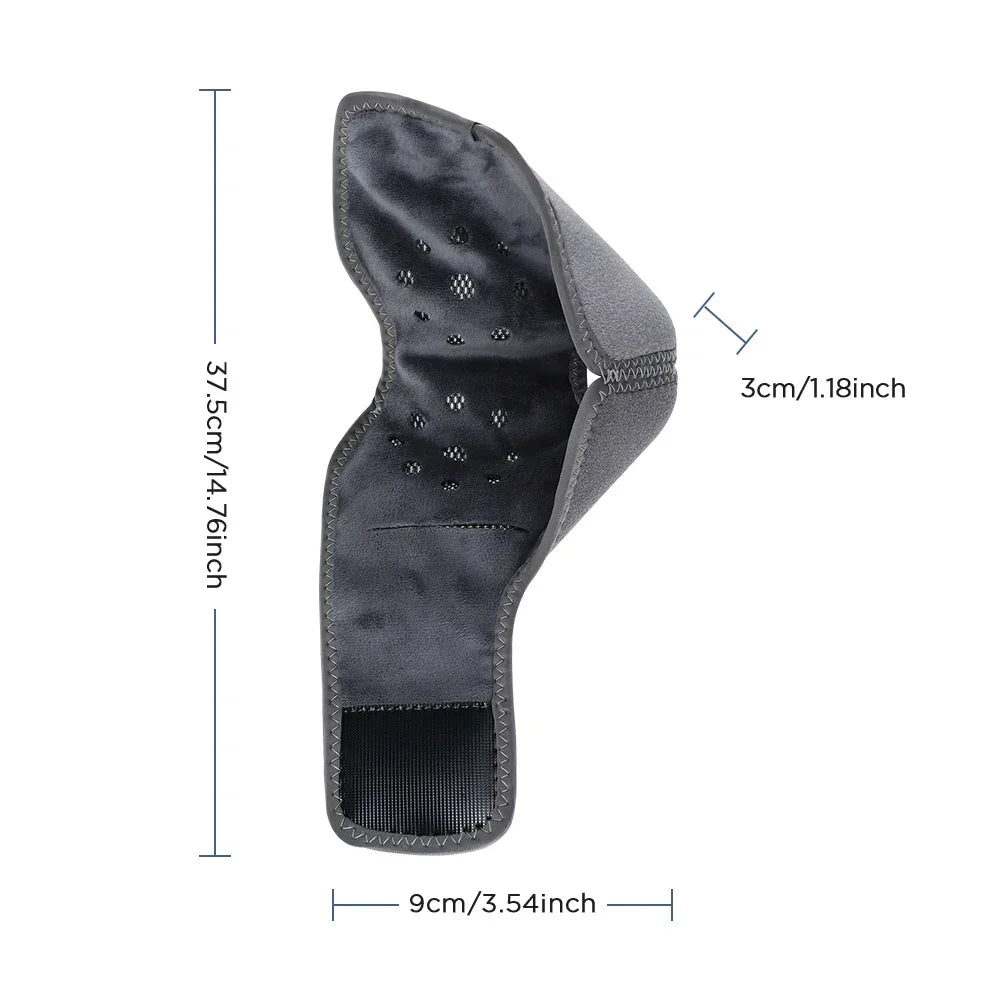 Electric Heating Ankle & Wrist Brace with Infrared Heat, Vibration Massage, Timer, and Breathable Fabric - Grey