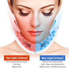 V Face Lifting Device - Rechargeable, LED & EMS Technology, 5 Modes, Infrared & Vibration Massage, Anti-Aging, 170x110x500mm