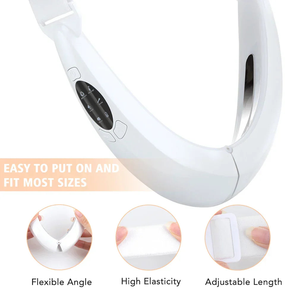 V Face Lifting Device - Rechargeable, LED & EMS Technology, 5 Modes, Infrared & Vibration Massage, Anti-Aging, 170x110x500mm