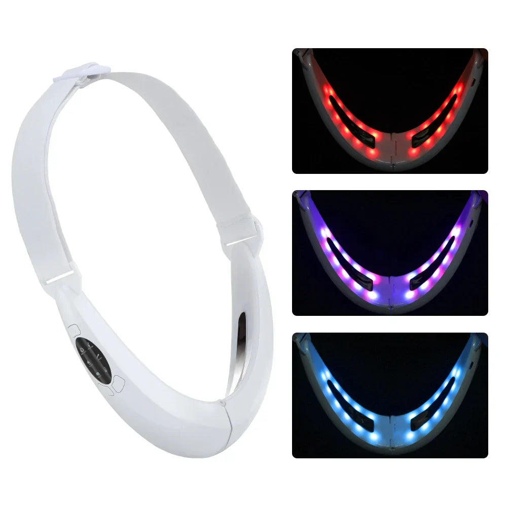 V Face Lifting Device - Rechargeable, LED & EMS Technology, 5 Modes, Infrared & Vibration Massage, Anti-Aging, 170x110x500mm