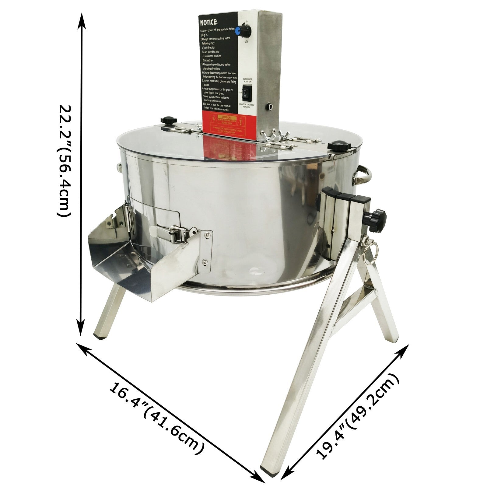 Greenzech 16" Electric & Manual Bud Leaf Trimmer, 52W Stainless Steel Bowl Trimmer for Hydroponics, Herbs & Flowers