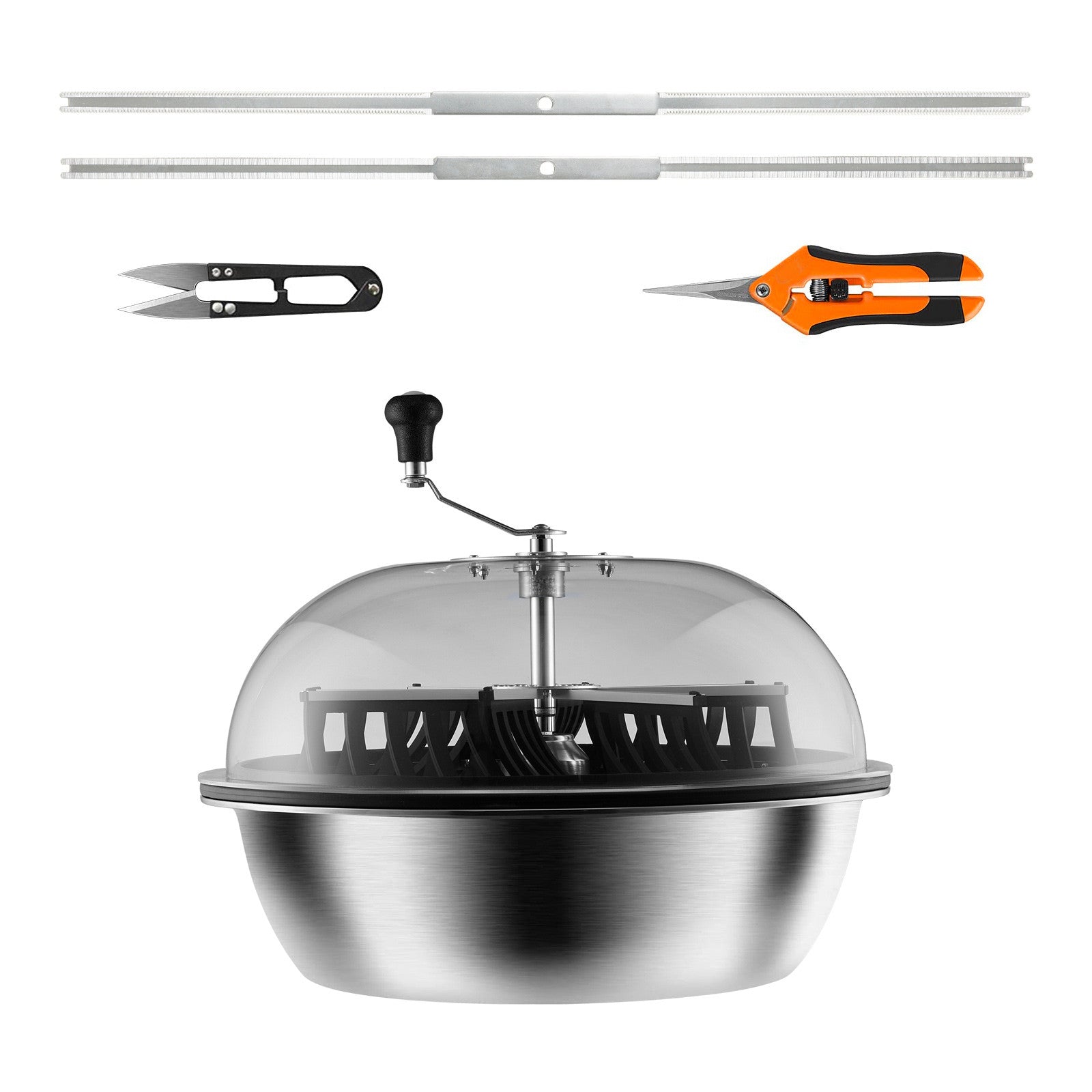 Greenzech 24" Manual Bud Leaf Trimmer Machine, Stainless Steel Bowl Trimmer for Hydroponics, Buds & Flowers