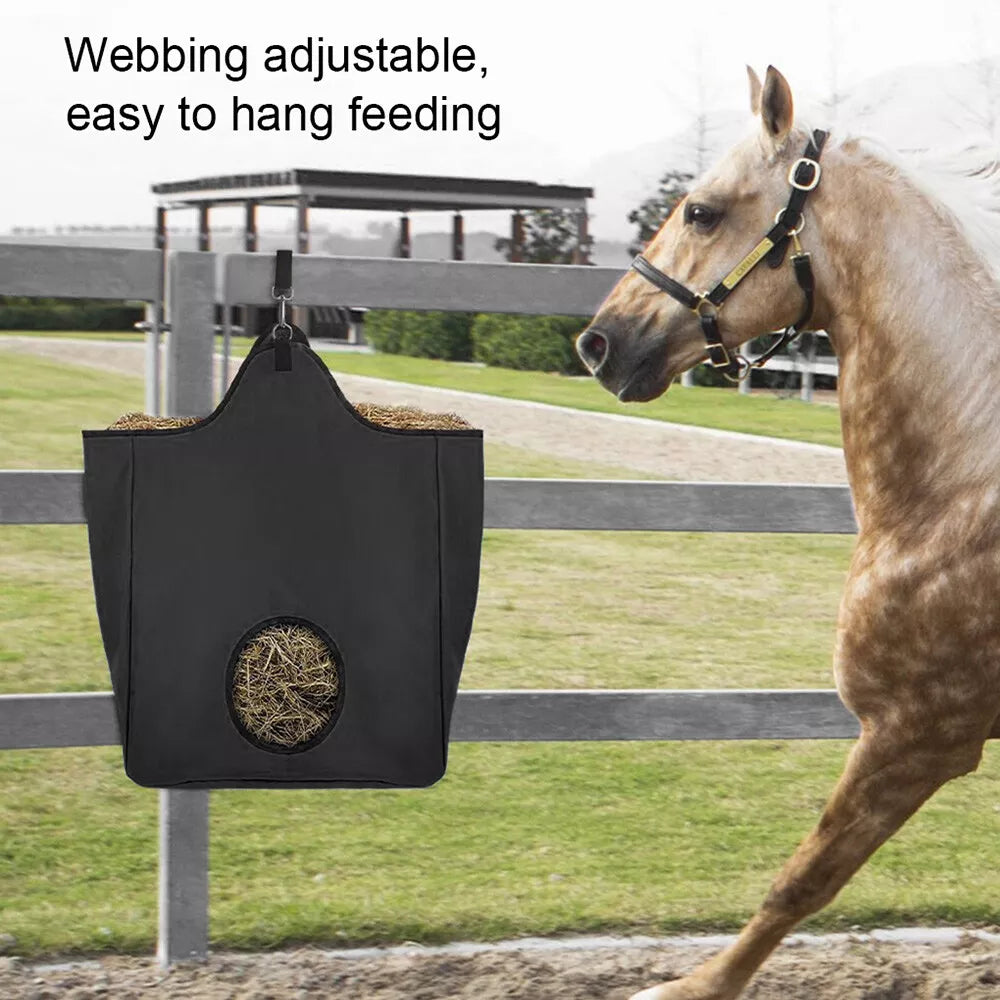 600D Oxford Cloth Horse Hay Bag Feeder Net With Cut Out Hole Reduce Wastage Farm Supplies