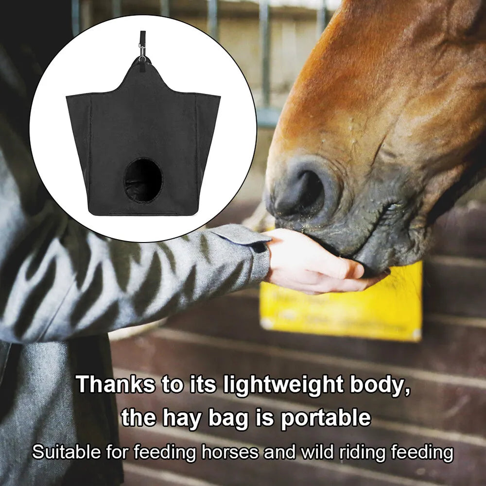 600D Oxford Cloth Horse Hay Bag Feeder Net With Cut Out Hole Reduce Wastage Farm Supplies