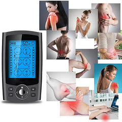 Dual Channel TENS EMS Unit - 36 Modes Muscle Stimulator for Pain Relief, 10 Pads, Portable with Storage Bag