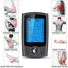 Dual Channel TENS EMS Unit - 36 Modes Muscle Stimulator for Pain Relief, 10 Pads, Portable with Storage Bag