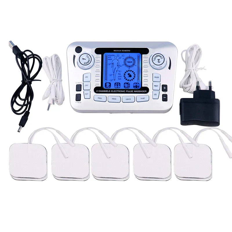 Multifunctional Electric Massager Stimulator with 20 Adjustable Intensity Levels for Pain Relief and Muscle Soothing