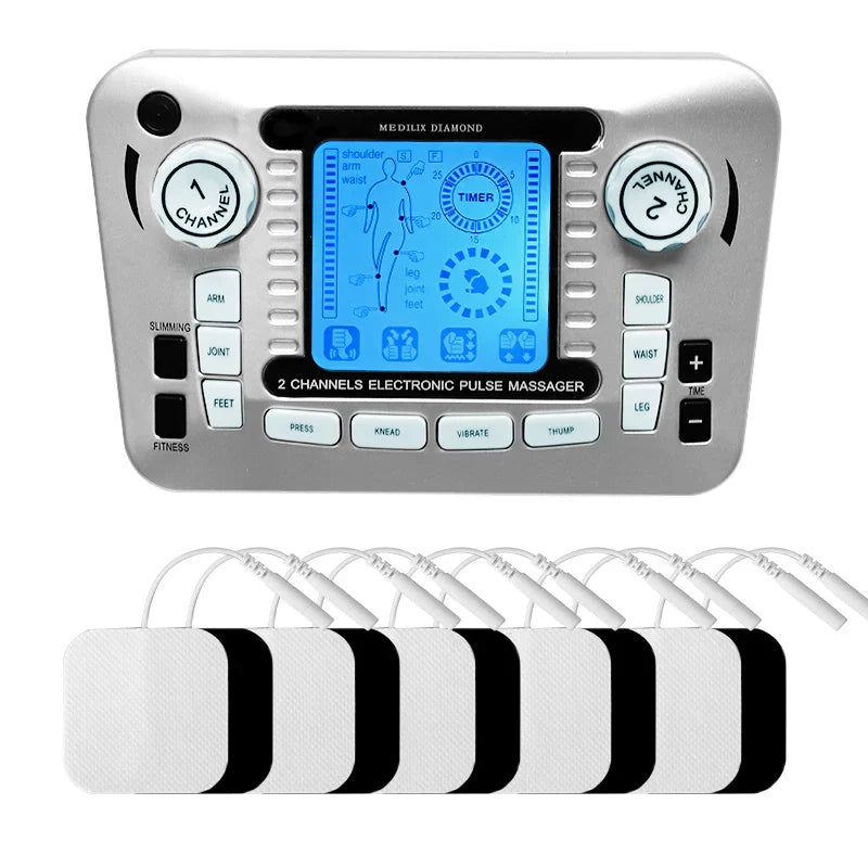 Multifunctional Electric Massager Stimulator with 20 Adjustable Intensity Levels for Pain Relief and Muscle Soothing
