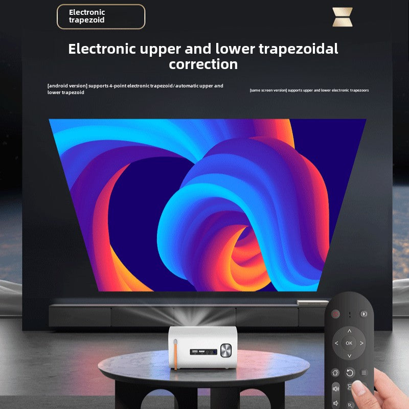 Mini LED Projector 150 ANSI Lumens 720P WiFi Home Theater with Auto Keystone, Bass Speaker & Remote Control