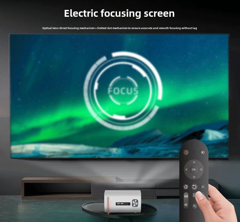 Mini LED Projector 150 ANSI Lumens 720P WiFi Home Theater with Auto Keystone, Bass Speaker & Remote Control