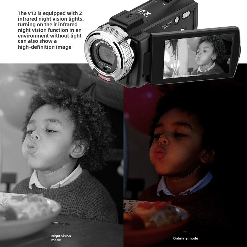 Digital Video Camera 1080P 30MP HD Infrared Night Vision 16X Zoom Portable Camcorder 3 Inch TFT Screen Video Camera Camcorder