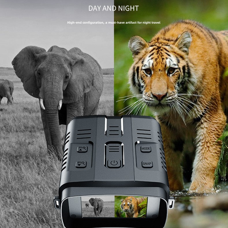 1080P Night Vision Binoculars, 5X Zoom, Rechargeable, IP54 Waterproof, 300M Range, Dual Use for Hunting & Camping