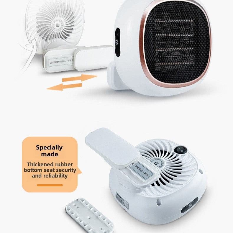 Compact Wall-Mounted Electric Space Heater Fan - 2 Gear PTC Ceramic Warmer for Home & Office