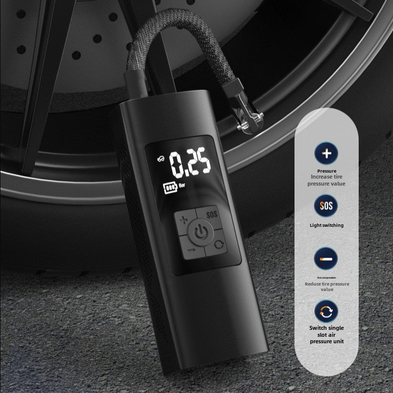 150PSI Rechargeable Air Pump Tire Inflator Cordless Portable Compressor Digital Car Tyre Pump For Bicycle Tires Balls