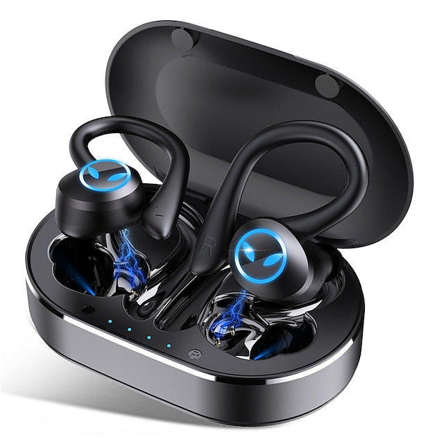 TWS Wireless Earphones Bluetooth-compatible 5.1 Headphones IPX7 Waterproof Earbuds LED Display HD Stereo Mic