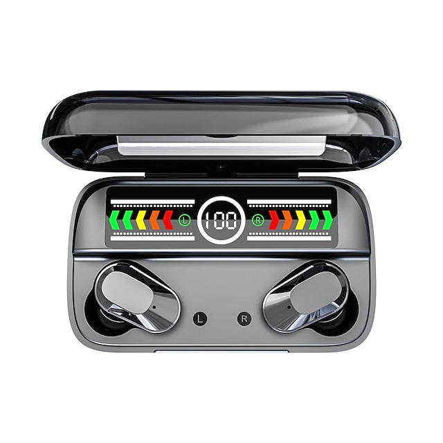 True Wireless Headphones TWS Earbuds In Ear Bluetooth 5.3 Ergonomic Design Auto Pairing LED Power Display