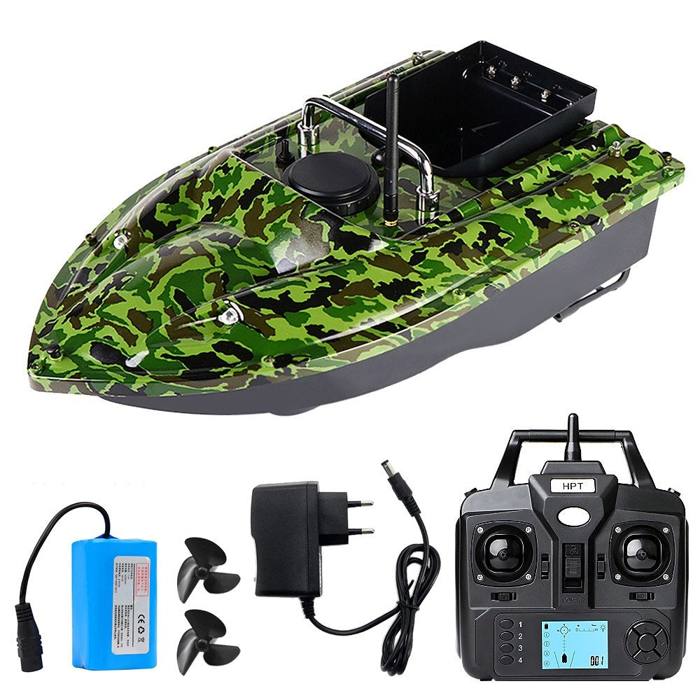 4 Positioning Points GPS Fishing Bait Boat with Single Bait Containers Automatic Bait Boat with Remote Control 3.3lb Load 5200mAh Battery