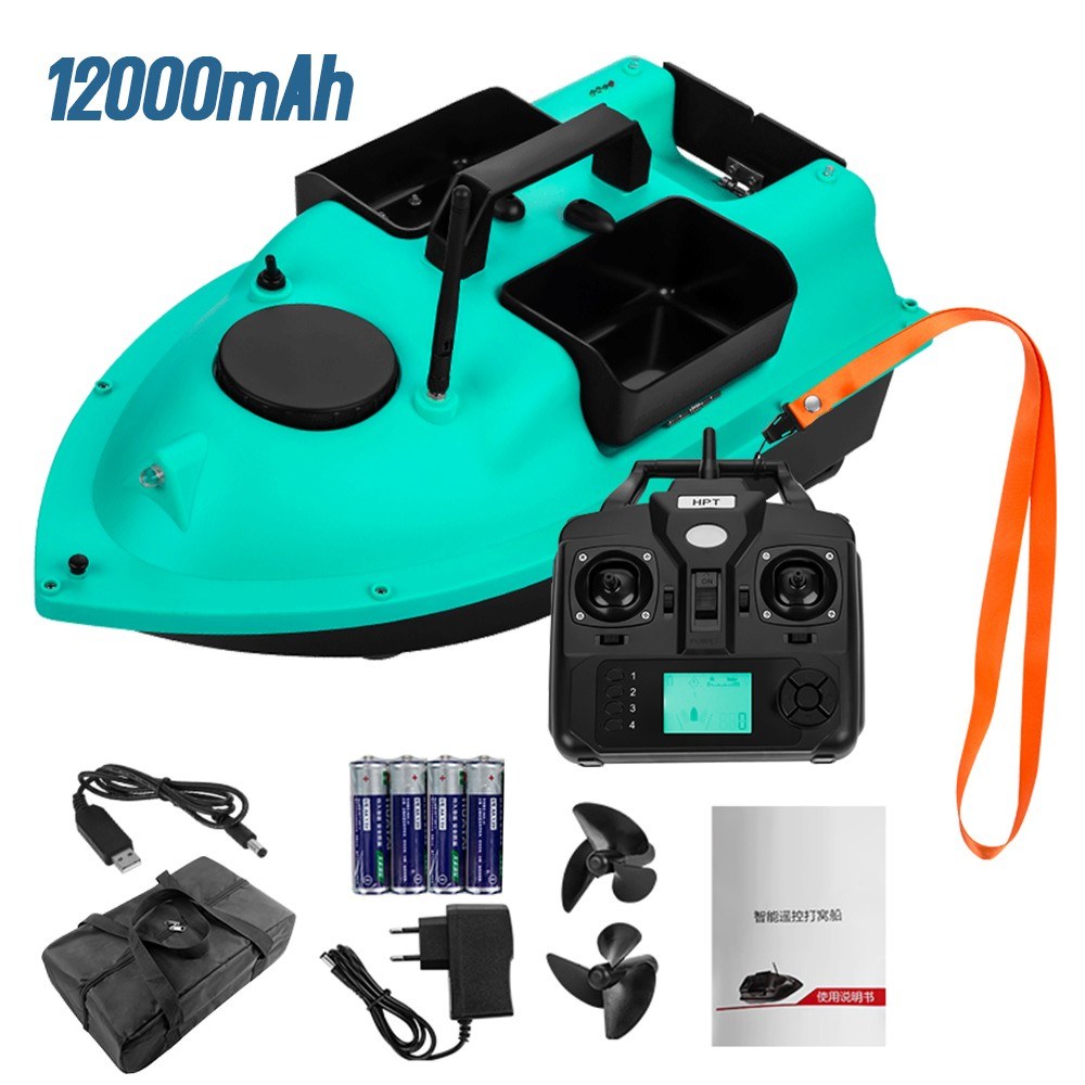 Wireless GPS Fishing Bait Boat 3 Bait Containers Remote Control Bait Boat with 16-points GPS Positioning Function Automatic Return Function