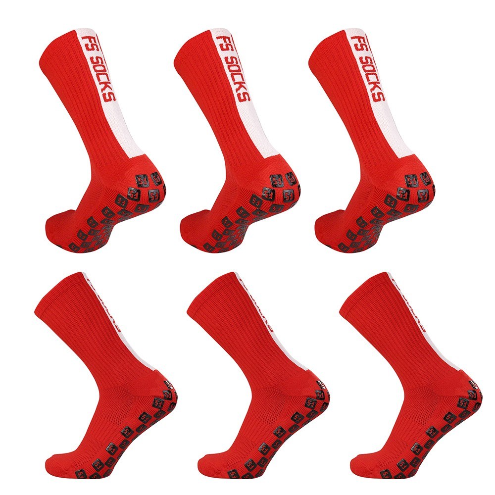 3 Pairs Non Slip Sport Soccer Socks Anti Slip Football Grip Socks for Football Basketball