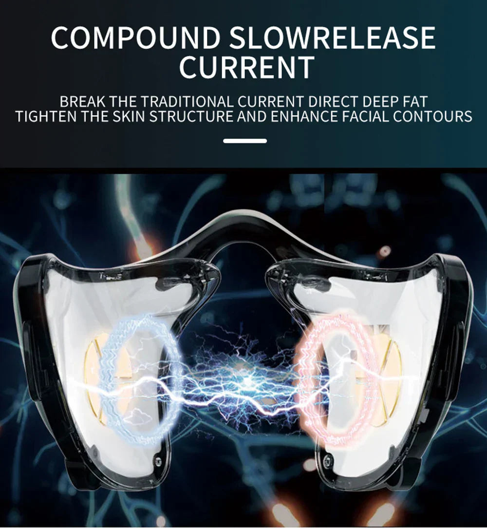 TEMS Microcurrent Face-Lifting Device - Stimulates Collagen, Reduces Fine Lines, Enhances Skin Vitality, 12 Gears, 5 Modes