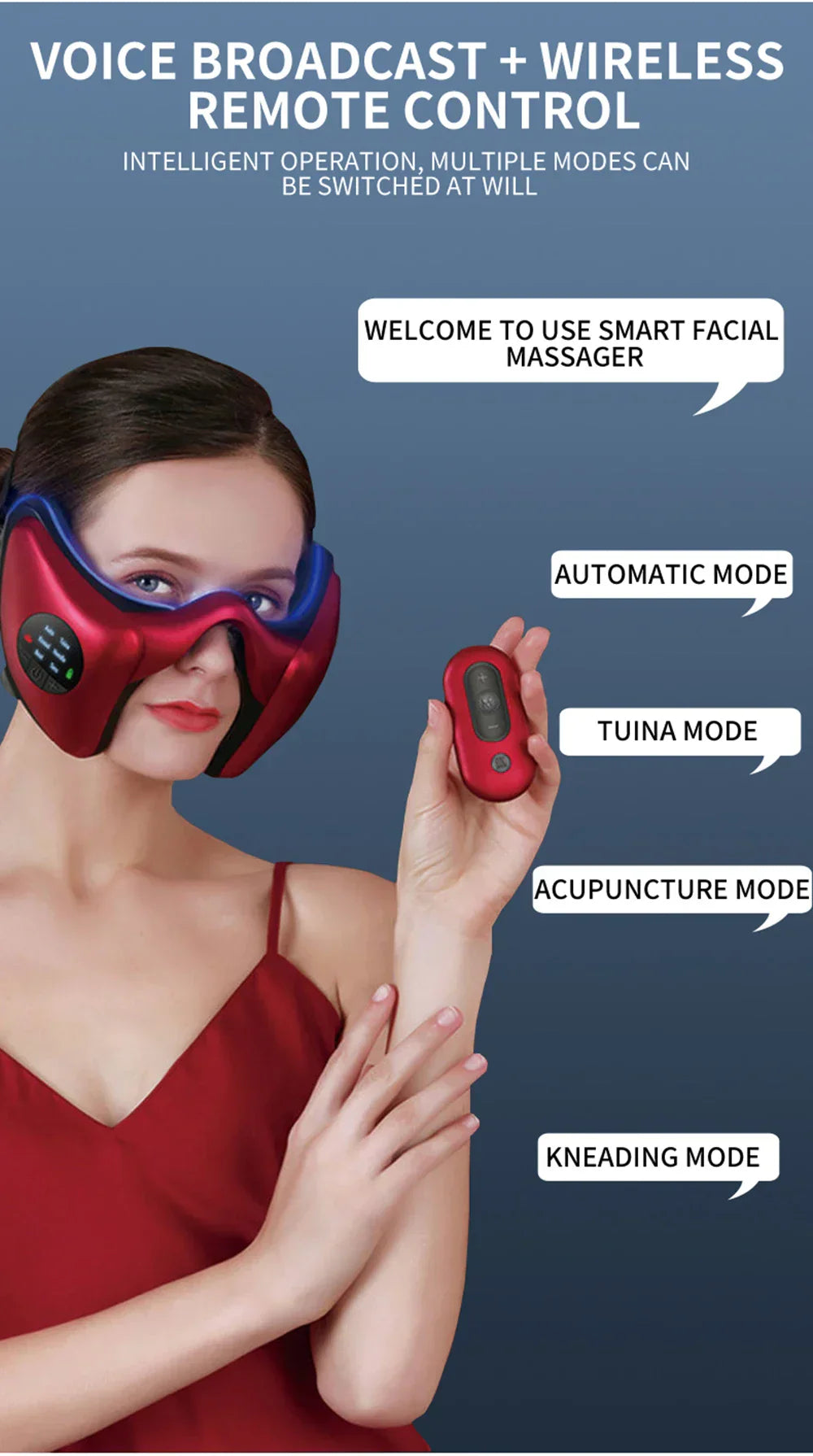 TEMS Microcurrent Face-Lifting Device - Stimulates Collagen, Reduces Fine Lines, Enhances Skin Vitality, 12 Gears, 5 Modes