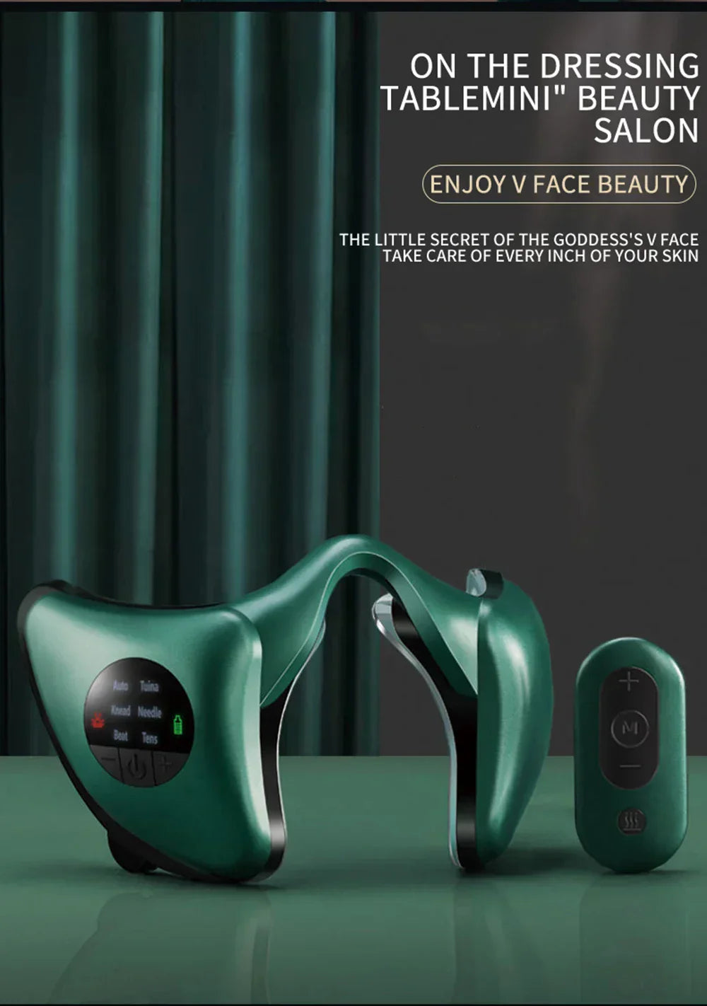 TEMS Microcurrent Face-Lifting Device - Stimulates Collagen, Reduces Fine Lines, Enhances Skin Vitality, 12 Gears, 5 Modes