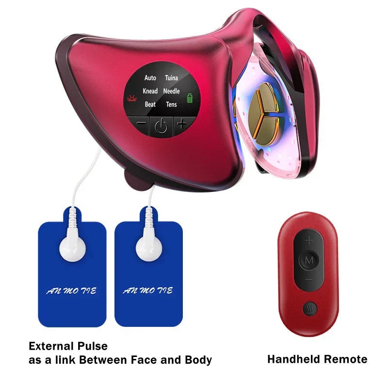 TEMS Microcurrent Face-Lifting Device - Stimulates Collagen, Reduces Fine Lines, Enhances Skin Vitality, 12 Gears, 5 Modes