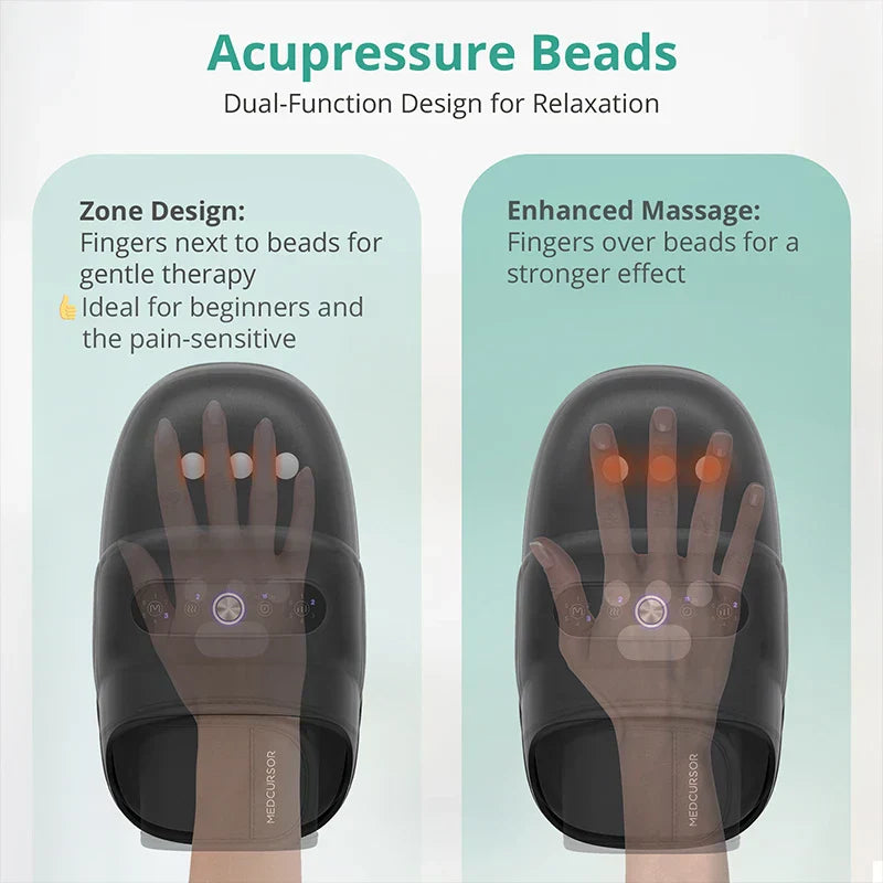 Wireless Electric Hand Massager with Air Compression, Heat Therapy, and Customizable Modes for Muscle Relaxation