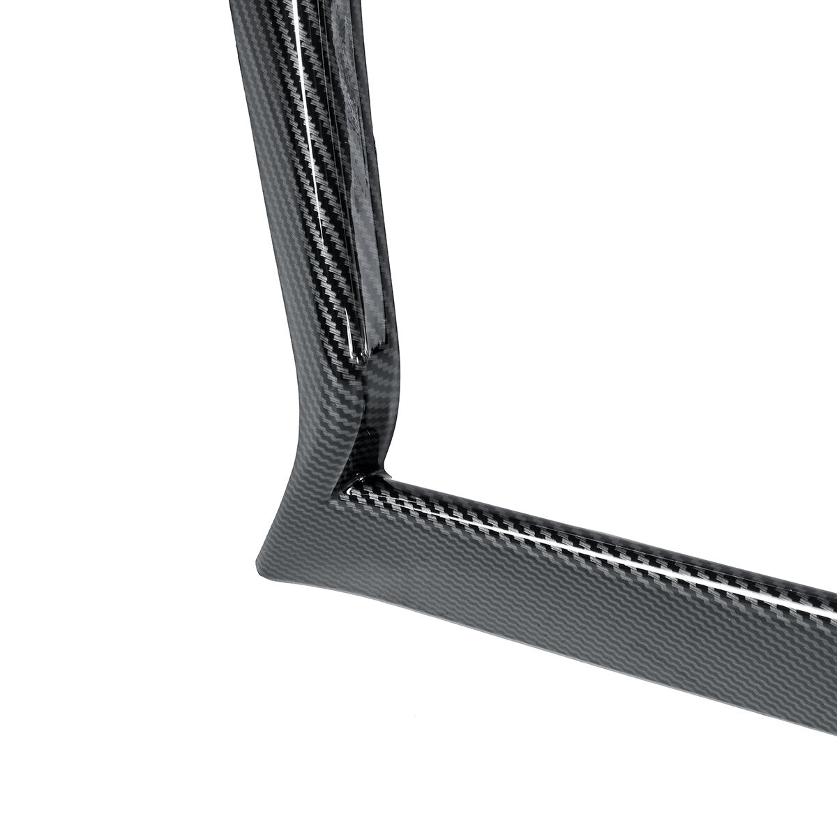 Carbon Fiber Color Front Side Car Grill Outline Trim Cover Overlay
