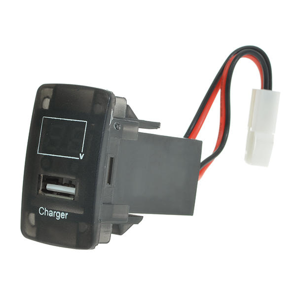 5V 2.1A USB Port Dashboard Volt Meterr Phone Charger
